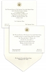 Invitations to the Investiture Ceremony and Reception of Supreme Court Chief Justice John Roberts